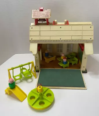 Vintage 70s FISHER PRICE School House W/ Accessories • $24.99