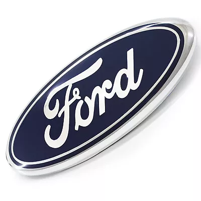 Front Grille Tailgate For 2005-2014 Ford F150 9  Oval Emblem Logo BLUE & CHROME • $9.49