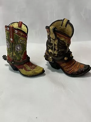 Collectible Mini Miniature Cowboy Boots Figurines Set Of 2 • $16.99