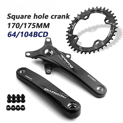 Bicycle Square Hole Sprocket Crank Narrow Chainrings MTB Crankset • $66.63