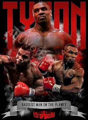 Mike Tyson 4LUVofBOXING Poster New Baddest Man On Planet Boxing Wall Art • $17.99