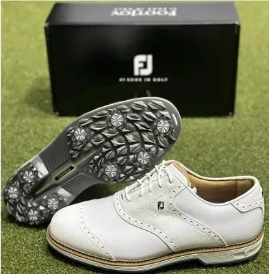 FootJoy DryJoys Premiere Wilcox Golf Shoes 54322 White 13 Medium D NEW #90317 • $219.90