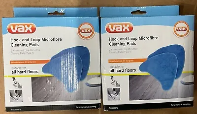4x Genuine Vax Microfibre Cleaning Pads (2x Box Of 2) Type 1 - Hook And Loop • £11.90