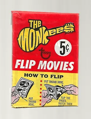 1967 The Monkees Flip Movies Topps Sealed Wax Pack • $49.95