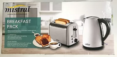Mistral Breakfast Pack Kettle And Toaster New (mcp2868w) (white) #4802nob • $41