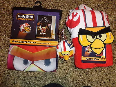 £34.60 • Buy  Angry Birds Star Wars Bath Set  Shower Curtain ,Soap Pump  ,Towels Bathroom