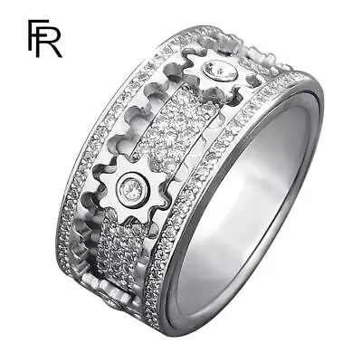 Rotating Gear Ring In High-Quality Geometric 3D Spinner Ring • $15.90