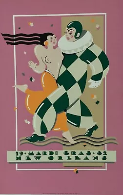 RARE! Original Limited Edition 1982 Mardi Gras Poster Serigraph By Hugh Ricks NM • $279