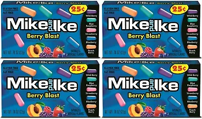 4x Mike & Ike Mini Berry Blast Chewy Berry Flavored Candy 22g • $8.22