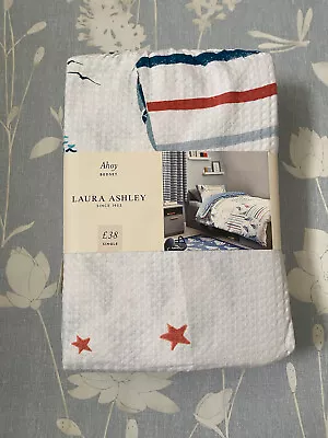 £20 • Buy Laura Ashley Ahoy - 100% Cotton Duvet Cover Pillowcase Set Bedding Boy - Single