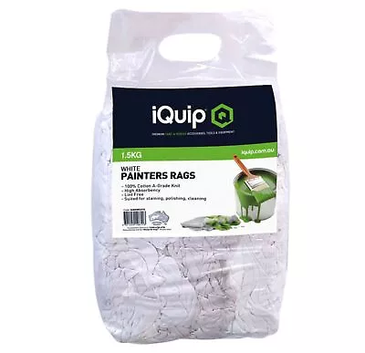 Iquip White Painters Rags 1.5kg • $15