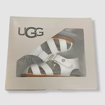 $44 Ugg Baby Unisex White Kolding Ankle Strap Fisherman Sandal Shoe Size US 2/3 • $14.78