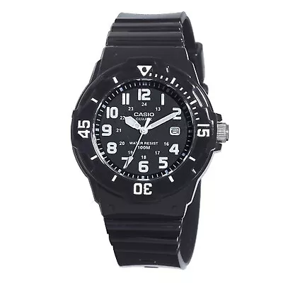 Casio Women's Quartz Dive White Index Black Resin Band 33mm Watch LRW200H-1BV • $32.99