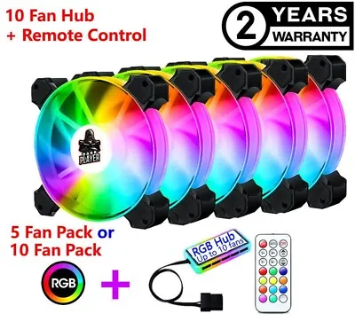 $20 • Buy RGB LED Cooling Fan Computer Case Gaming PC Cooler 120mm 12V With Remote Control