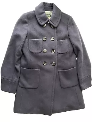 J.Crew Coat Women's 2 Double Breasted Navy Wool & Cashmere 11137 • $27.77