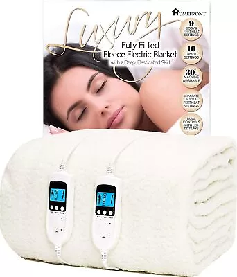 Homefront Electric Blanket Super King Bed Fleece Fitted Heated Mattress...  • £91.55
