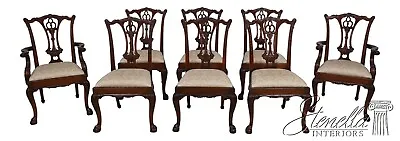 L61240EC: Set Of 8 HICKORY WHITE CO Chippendale Mahogany Dining Room Chairs • $2395