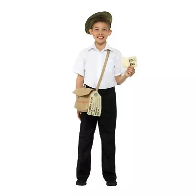 £8.59 • Buy 1940's School Girl Boy Kit Hat Bag Ration Book Childs Kids Fancy Dress Costume