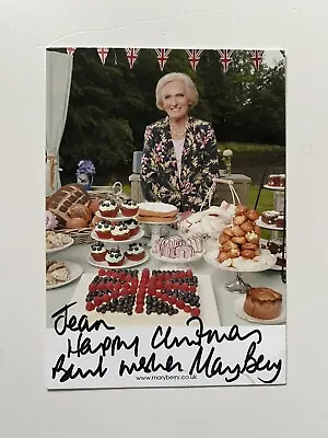 Mary Berry Signed Christmas Card • £18