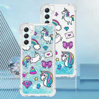 Quicksand Shockproof Cartoon Case Liquid Glitter Soft Cover For Various Phone • £3.55