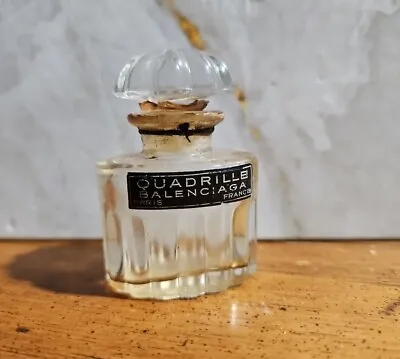Balenciaga Quadrille Perfume Cologne Glass Bottle 1/2 Oz. Empty Paris France • $24.99