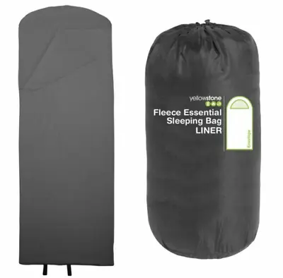 £10.89 • Buy Adult Size Sleeping Bag FLEECE SINGLE LINER ENVELOPE And Carry Bag Camping SB037