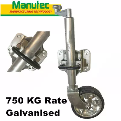 Manutec Trailer 8 Jockey Wheel Medium Duty Galvanised U-Bolts Bracket 750KG Rate • $181.50