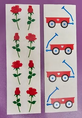 Mrs. Grossman's Stickers Red Roses Heart Cart Vintage Stickers  • $3