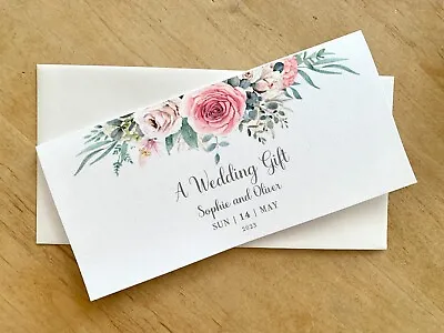 Handmade Personalised Money Wallet Gift Card Birthday Wedding Engagement • £3.85