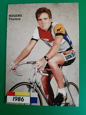 CYCLING Cycling Card THURLOW ROGERS Team LA VIE CLAIRE WONDER 1986 • $4.24