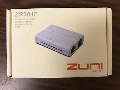 ZuniDigital ZR301F Wireless N300 Mini Router Range Extender Bridge WISP • $25