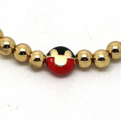 Mickey Mouse Reversible Beaded Bracelet With Letter 'K' Initial • $12.99