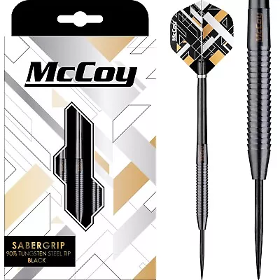 £3.45 • Buy Tungsten Darts Set 18g 20g 22g 24g 26g Grams 90% McCoy Sabergrip Black Razor