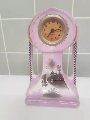  Vintage Mercedes German Porcelain  Hand Painted Mantle Clock. H 24cm  • $18.67