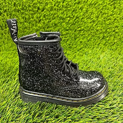 Dr. Martens 1460 T Boys Size 8C Black Athletic Classic Side Zip Boots Shoes • $39.99