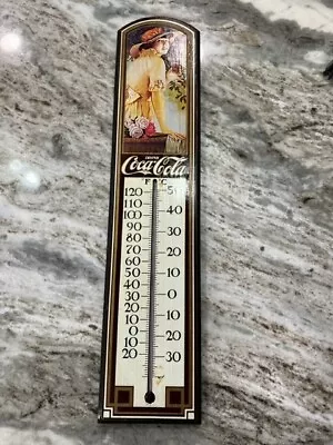 Vintage  Drink  Coca  Cola  Wooden Thermometer 24 Inches • $25