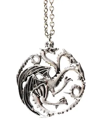 Game Of Thrones Song Of Ice And Fire Targaryen Dragon  Khalessi Sigil Necklace • £7.99