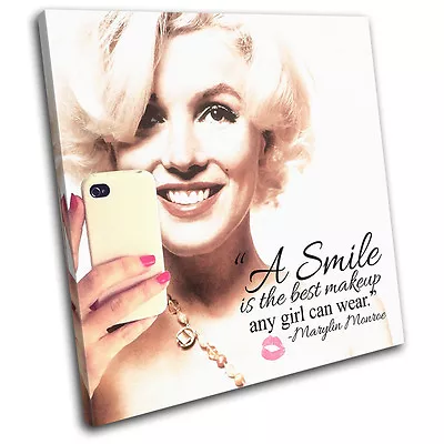 Marilyn Monroe Makeup Beauty Fashion SINGLE CANVAS WALL ART Picture Print • $93.49