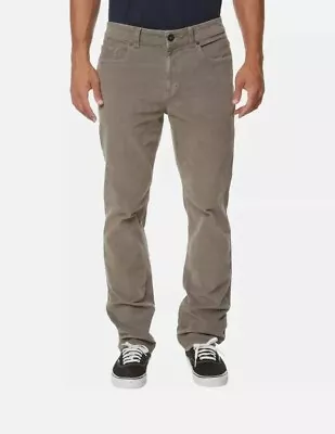 O'neill  Corduroy Pant Mens Malone Casual Grey Standard Straight Fit Pants 36x31 • $24.98