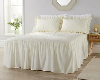 DIANA COWPE Luxury Traditional Quilted Bedspread Set - All Sizes & Colours • £39.99