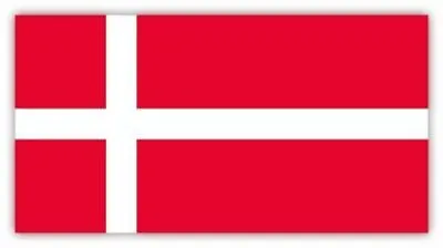 Denmark Flag Sticker Laptop Wall Car Hard Hat • £2.33