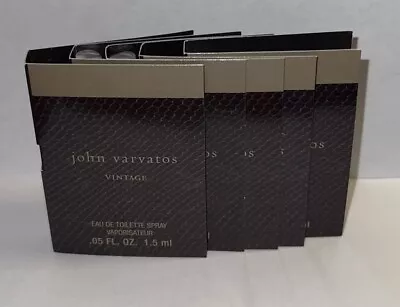 Lot Of 5 John Varvatos Vintage Eau De Toilette Spray Sample Vial .05oz/1.5ml • $19.99