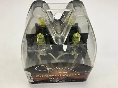 SET Of 2 Optilux XY Series H3 Xenon Yellow Halogen Fog Light Bulbs 12V 55W • $19.97