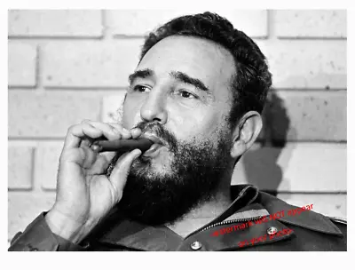 Fidel Castro Cigar PHOTO Smoking Cuban President Cuba • $5.78