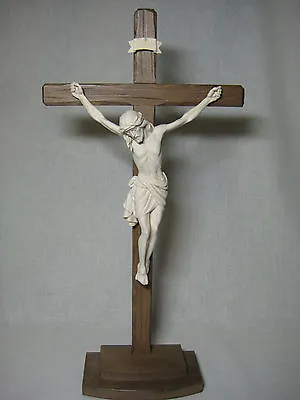 $97.95 • Buy 13  Hand Carved Standing Crucifix -  Altar Or Desktop Cross - PEMA Woodcarvings