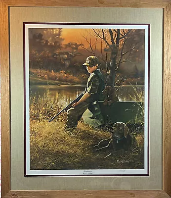 R.J. Mcdonald Greenwing Boy Duck Hunter S/N Art Print 27.5 X 31.5 • $345