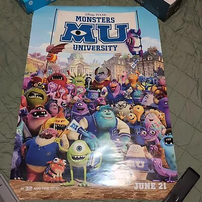 Monsters University 27x40 Original Theater Double Sided Movie Poster • $20.99