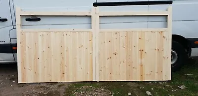 Driveway Gate Wooden H4ft W8ft Heavy Duty Frame 4.5cmx10cm • £390