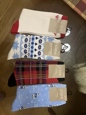 J Crew Mens Socks Holiday Christmas Trouser Socks • $20