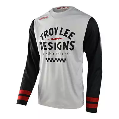 Troy Lee Designs Motocross Jersey Scout GP Ride On Charcoal/Vintage White MX TLD • $31.07